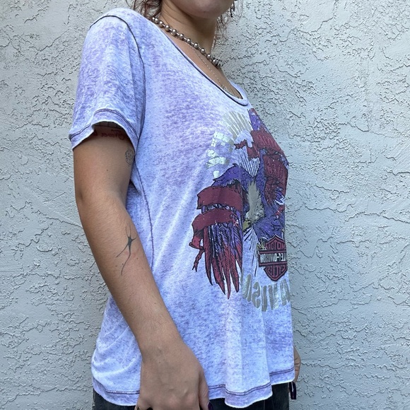 Y2k Nineties Sheer Harley-Davidson Top - Picture 8 of 10